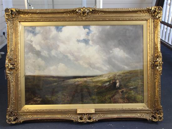 Edmund Morison Wimperis (1835-1900) Whortleberry Gatherers...Dartmoor 24 x 36in.